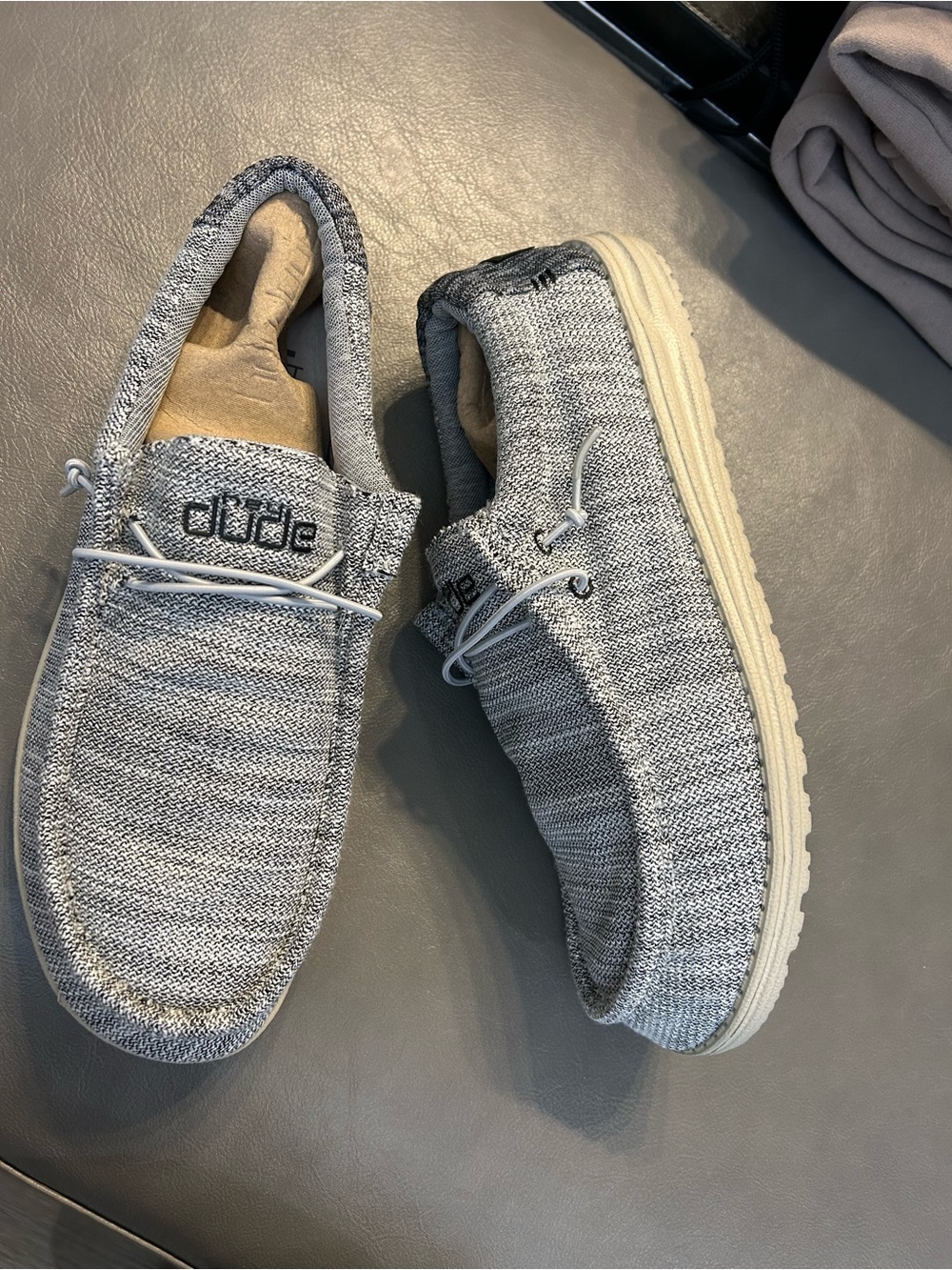 HeyDude Men's Textured Gray Slip-Ons size11